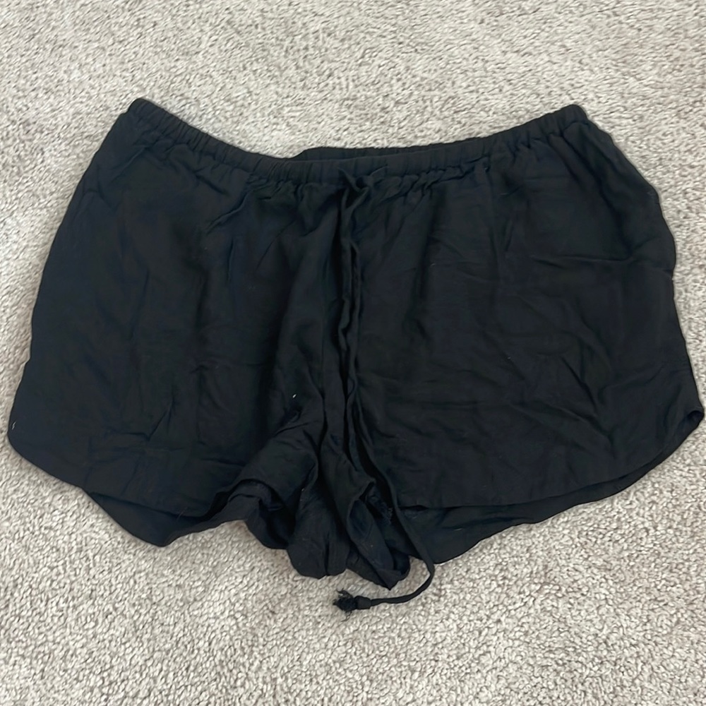 black shorts